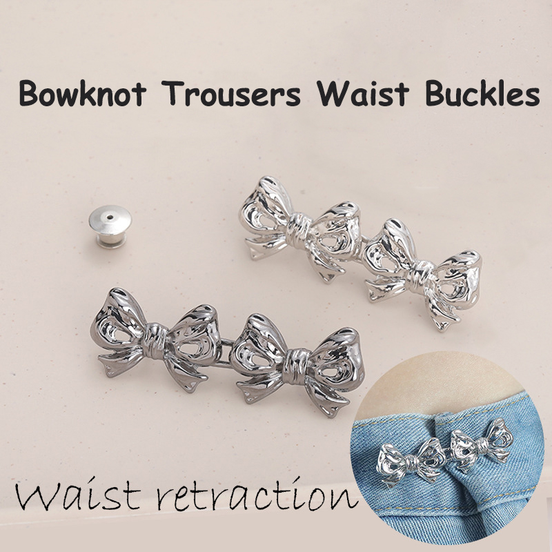 Button Hole Cutter - 1 Pair Waist Tightener Adjustable Bowknot