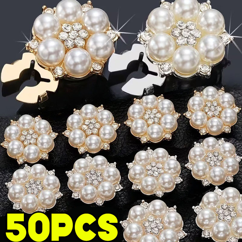 Button Hole Cutter - 1/50pcs Rhinestone Buttons Covers with Sewing