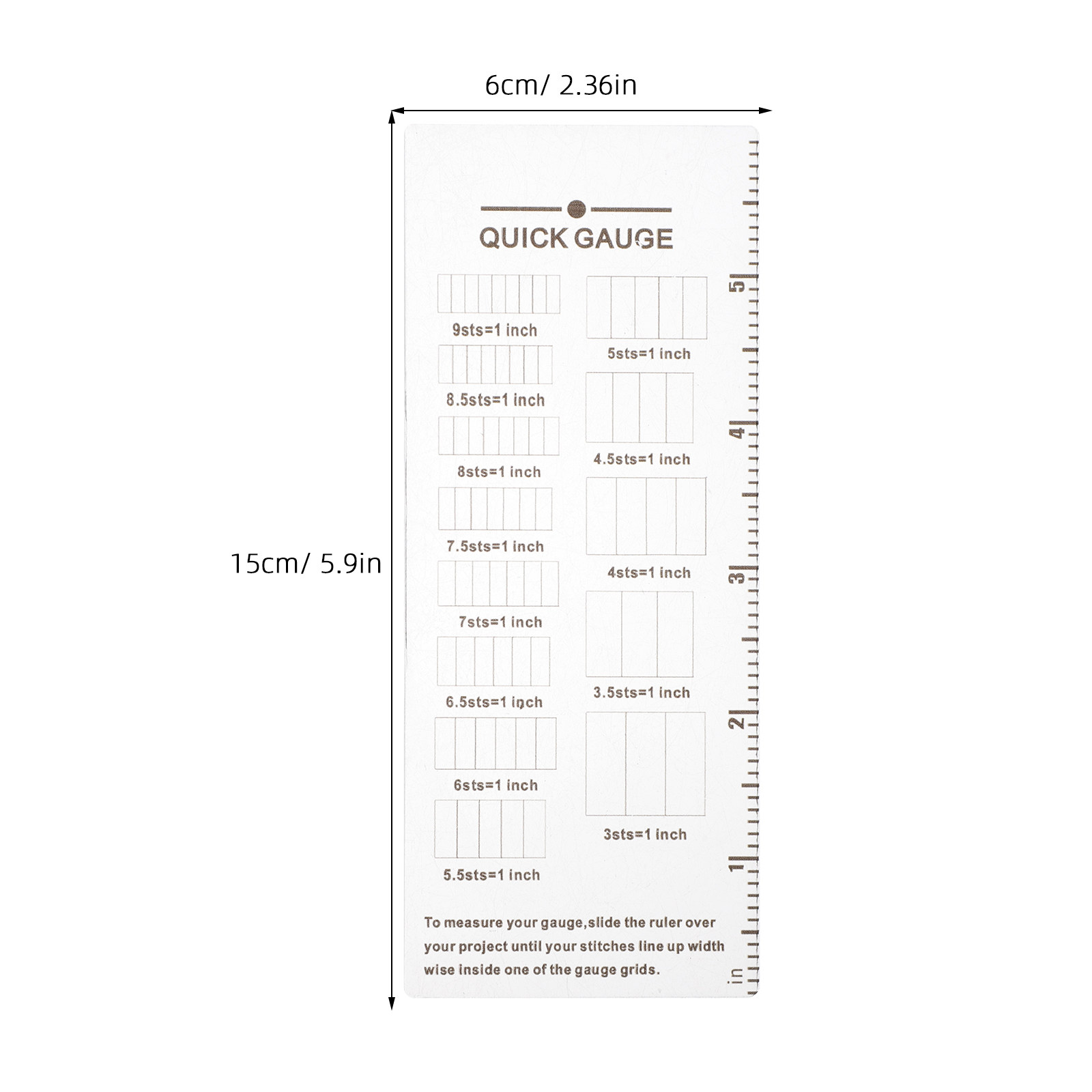 2Pcs Knitting Gauge Ruler Acry - Sewing Knit 评论和价格