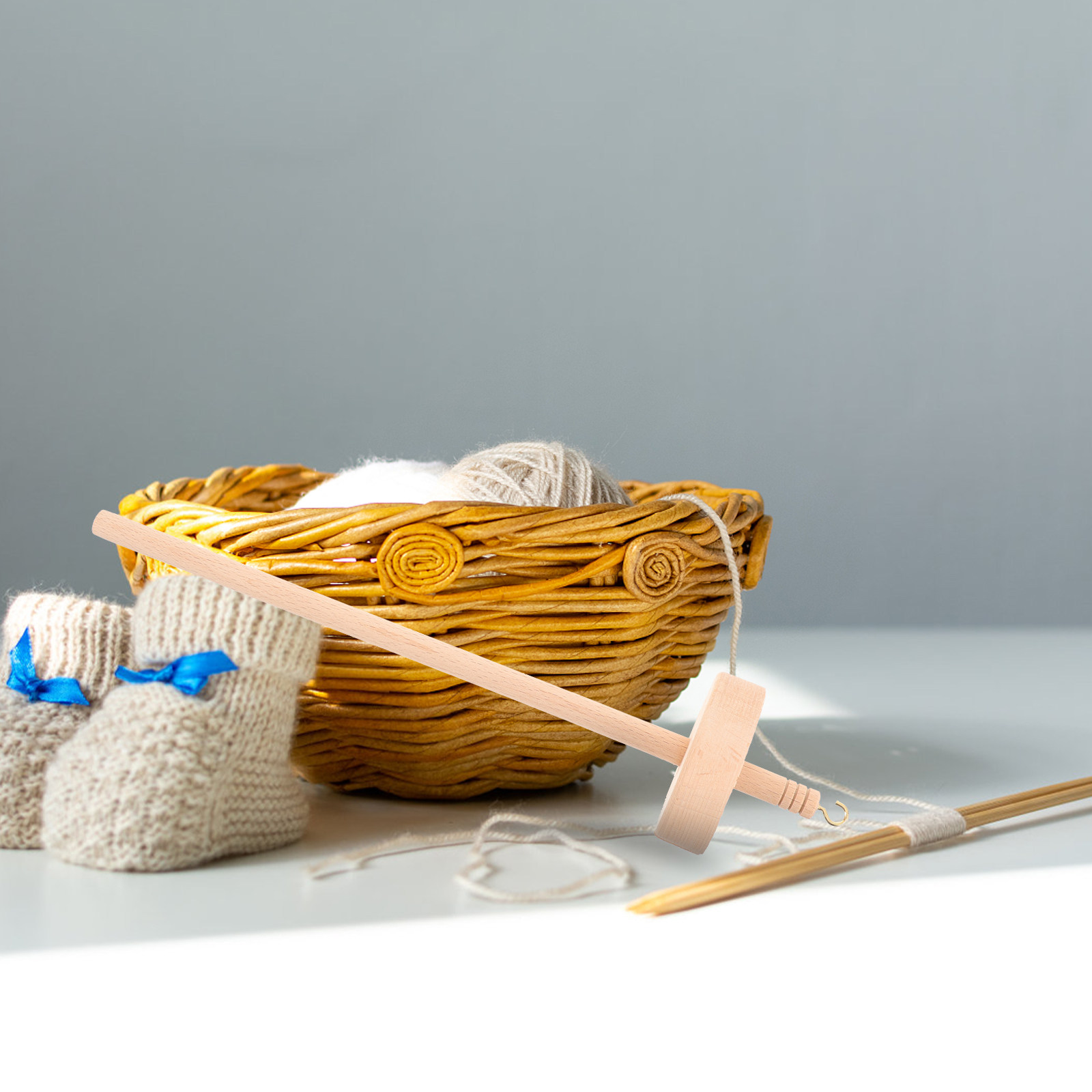Wood Drop Spindle Wooden Yarn  - Sewing Knit 评论和价格