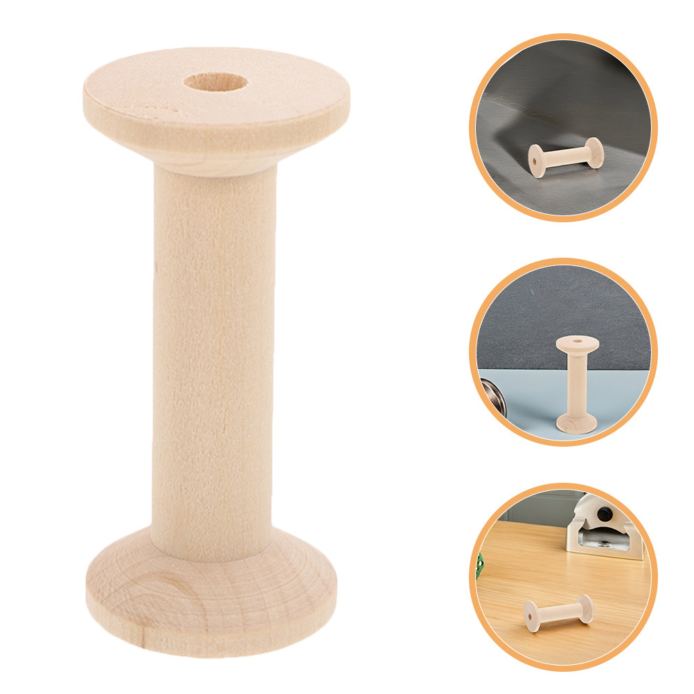 4 PCS Empty Wood Bobbins Threa - Thread Bobbins Empty 评论和价格