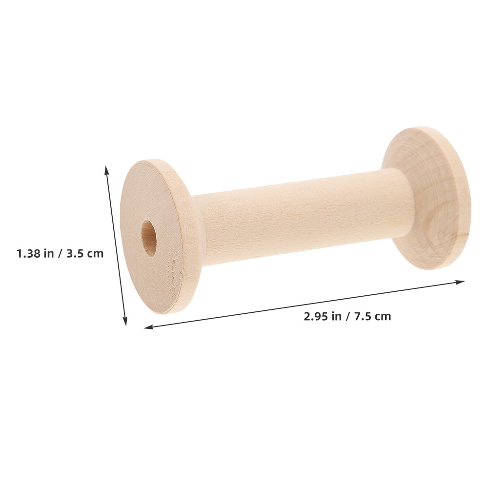 4 PCS Empty Wood Bobbins Threa - Thread Bobbins Empty 评论和价格