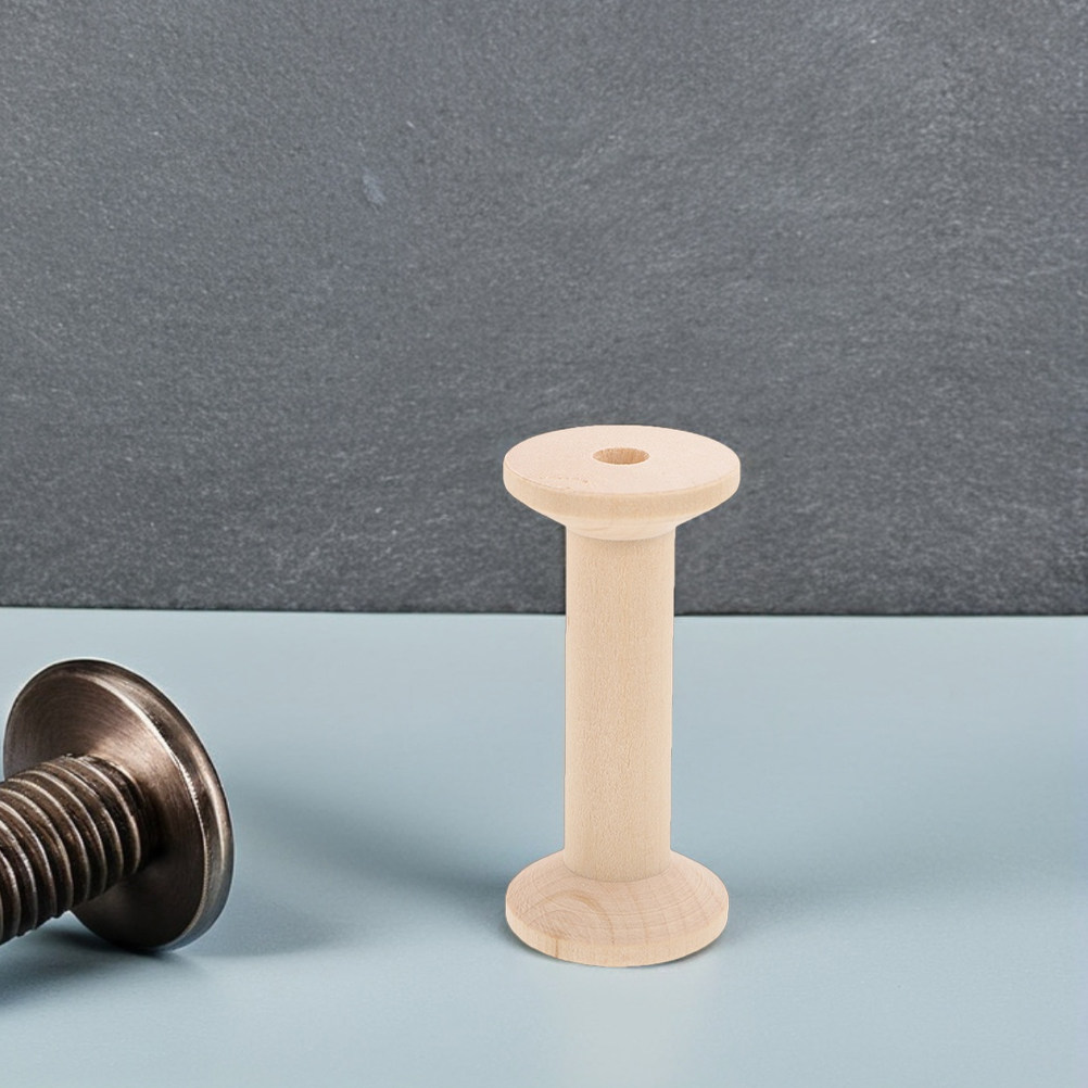 4 PCS Empty Wood Bobbins Threa - Thread Bobbins Empty 评论和价格