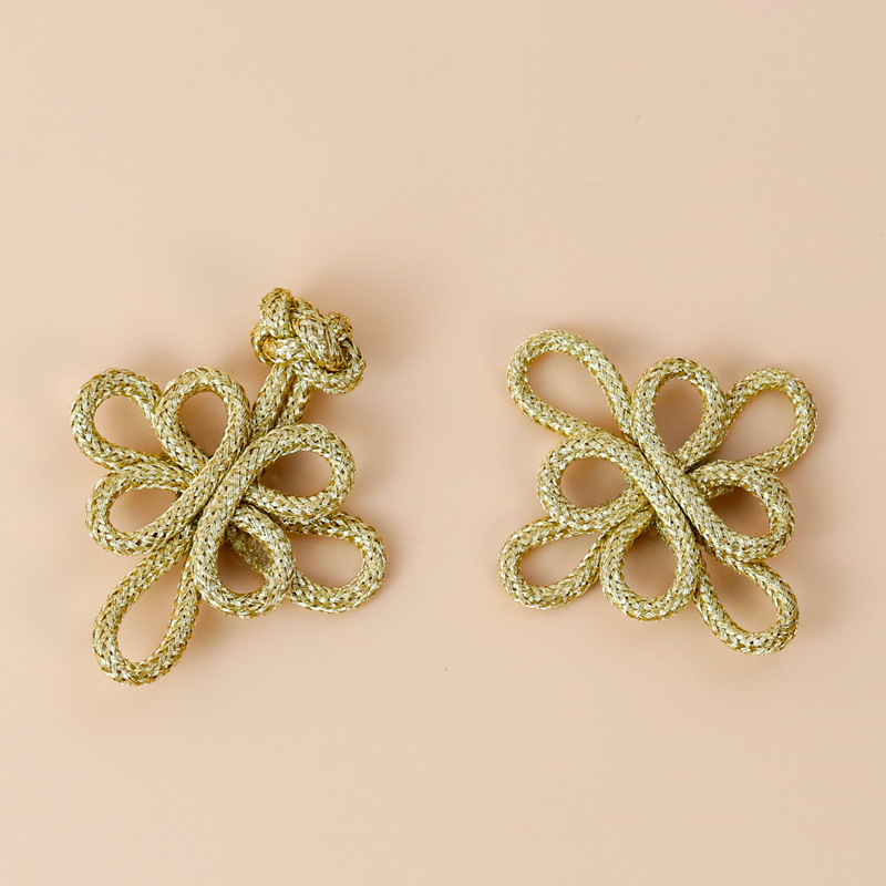 10PCS Gold Wire Cheongsam Butt - Button Hole Cutter 评论和价格
