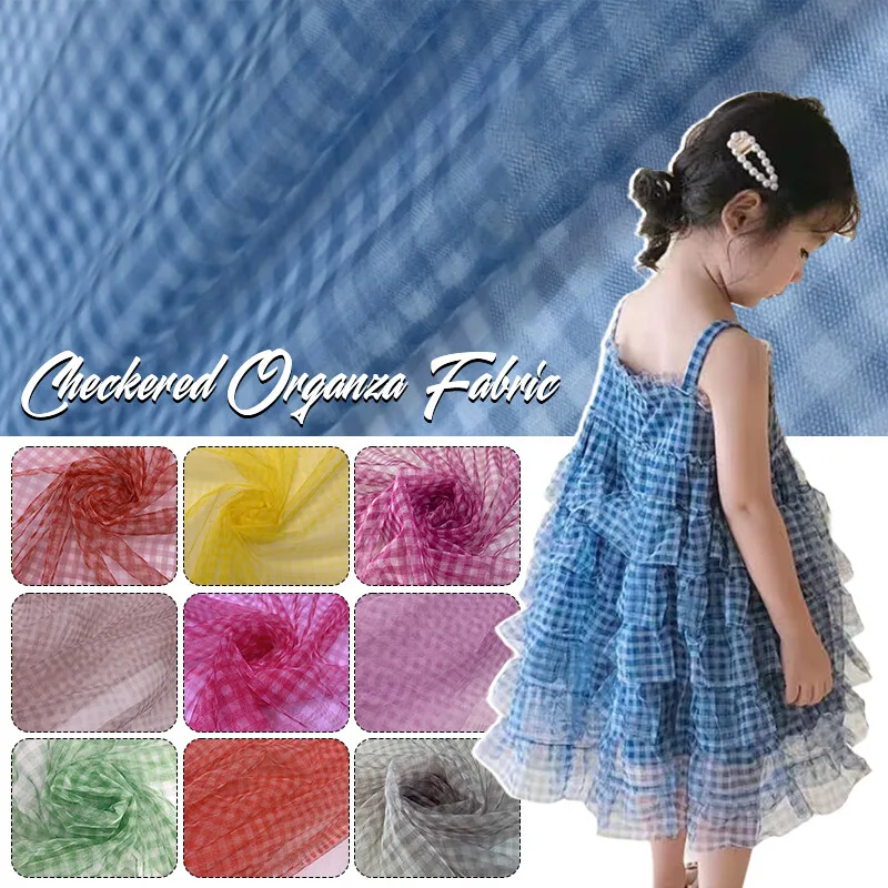 90x150cm Check Mesh Fabric Tra - Sewing Batik 评论和价格