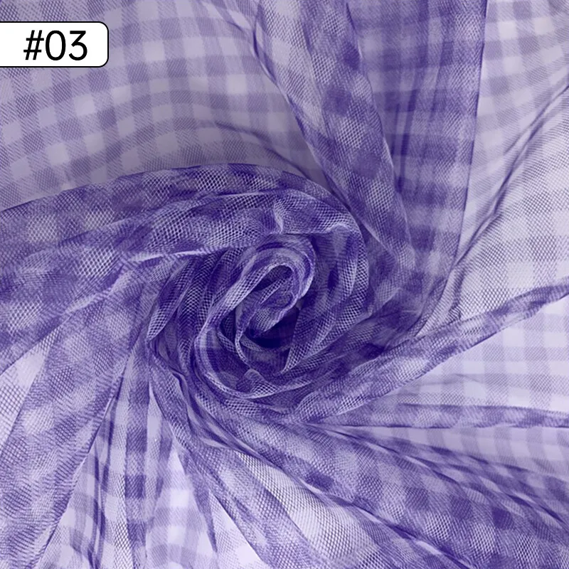 90x150cm Check Mesh Fabric Tra - Sewing Batik 评论和价格