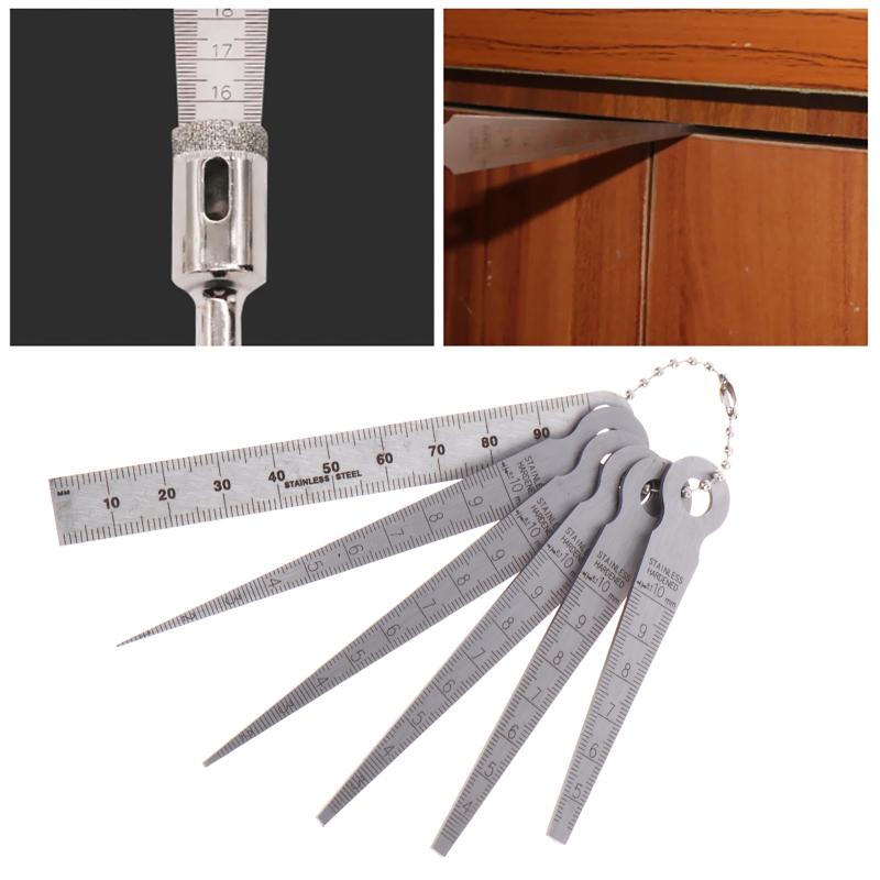 6Pcs Feeler Measuring Tool Tap - Seam Gauge Metal 评论和价格