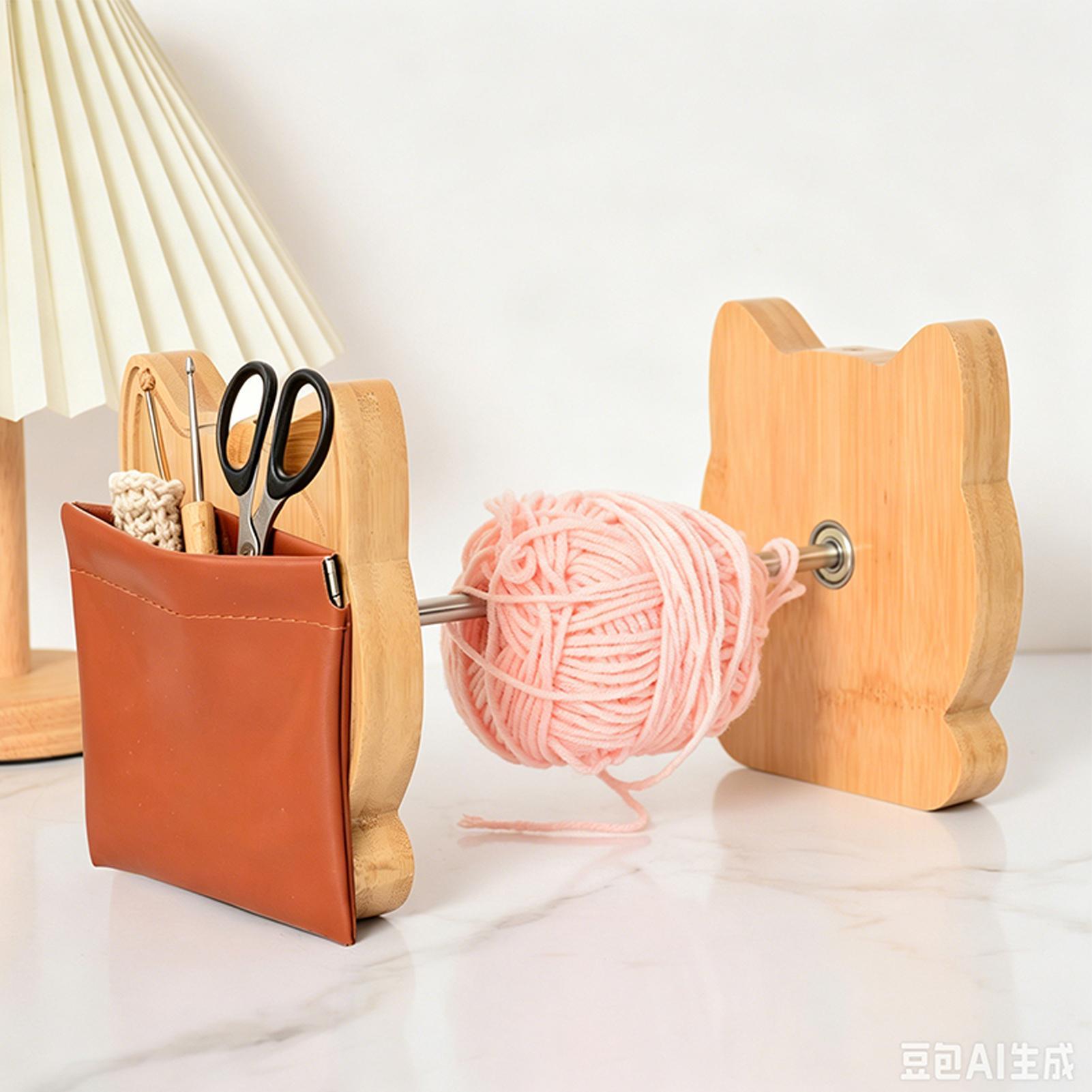 Yarn Holder Cat Design Wooden  - Sewing Knit 评论和价格