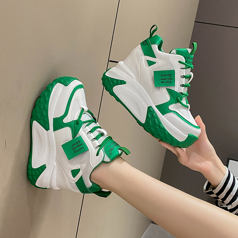 9.5CM Women High Platform Snea - Sewing Net 评论和价格