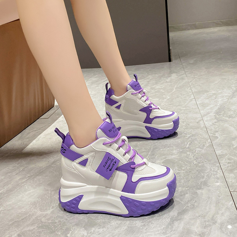 9.5CM Women High Platform Snea - Sewing Net 评论和价格