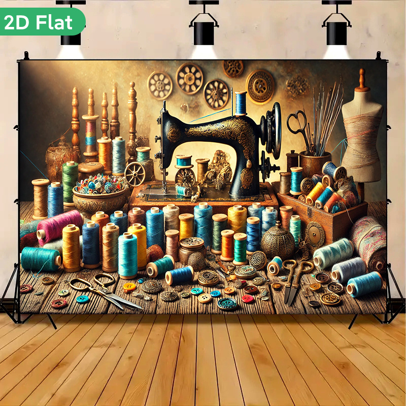 Vintage Retro Sewing Atelier W - Sewing Textile Art 评论和价格