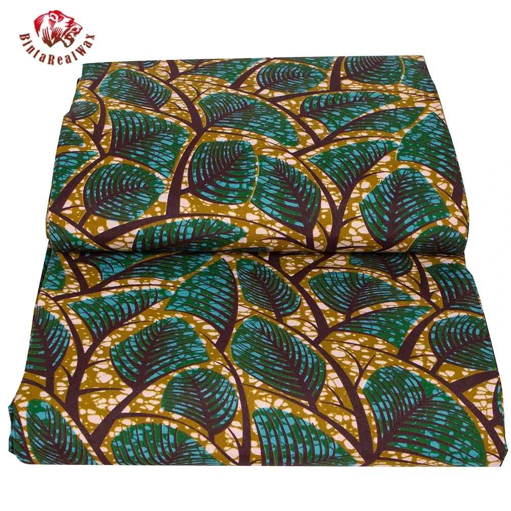 Ankara African Print Leaf Patt - Textile Sewing Patterns 评论和价格