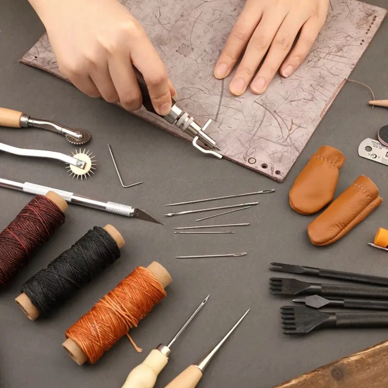 Shoe Leather Sewing Kit with A - Sewing Thread Production 评论和价格