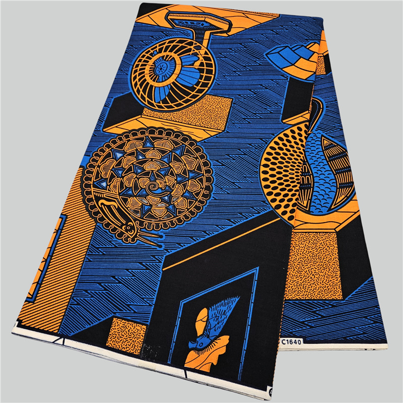 Abstract Printed Blue Cotton A - Sewing Batik 评论和价格