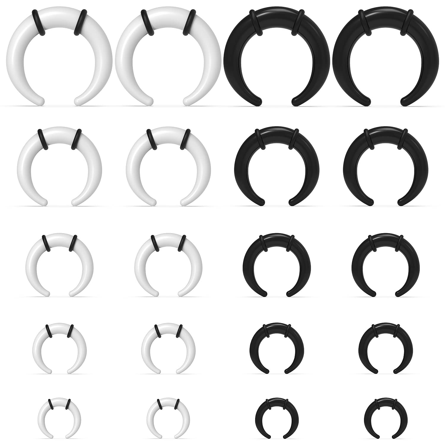 Large Septum Rings 14G 12G 8G  - Seam Gauge Metal 评论和价格